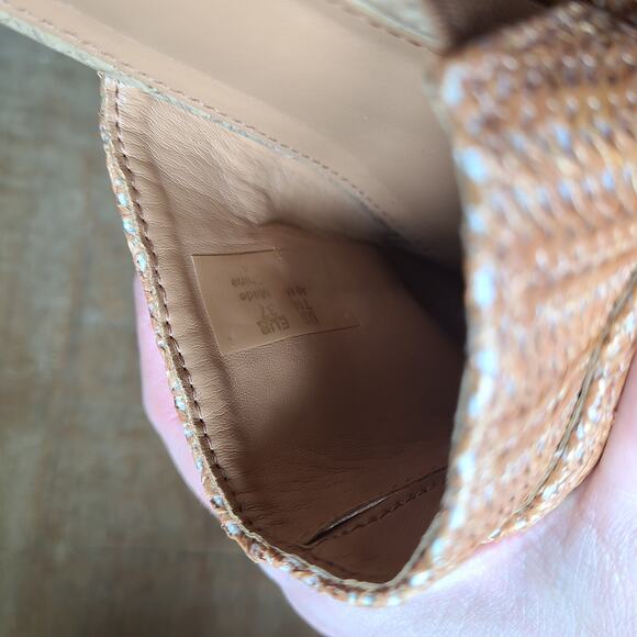 Sam And Libby Crysta Buckle Platform Wedges Rattan Buckle Slip On Sandals Size 7 - Picture 6 of 6